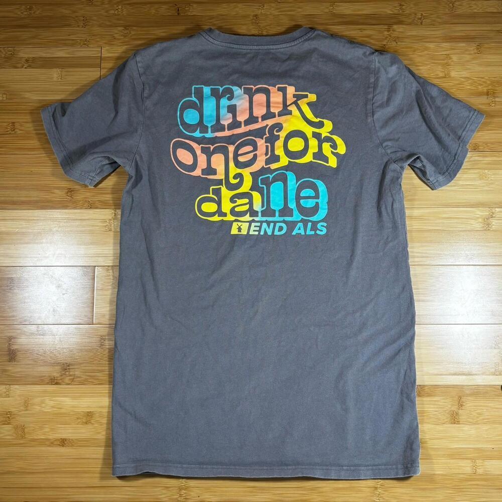 Dutch Bros Drink One For Dane Gray T-Shirt Medium Coffee ALS Charity